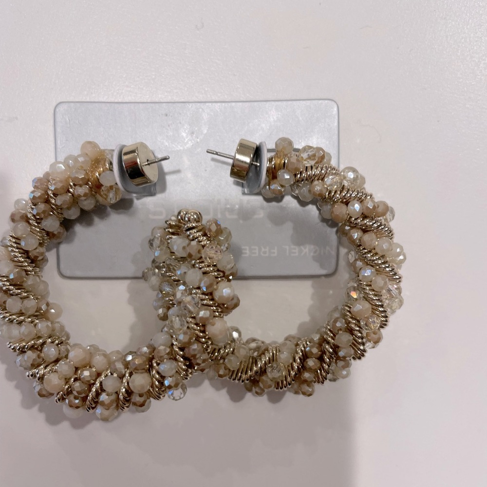 Chico’s hoop earrings. NWT